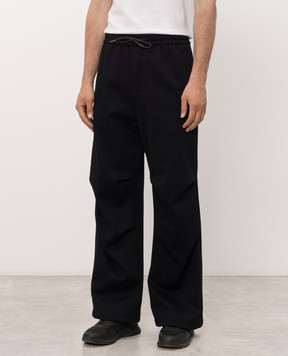 Juun.j Black sweatpants with logo embroidery JC6921P12R