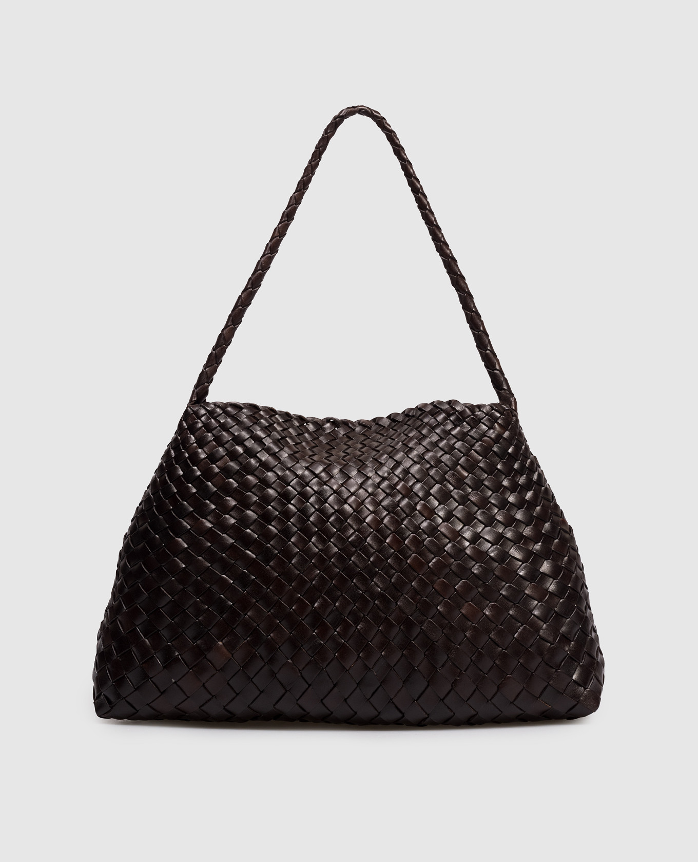 

Santa Maria brown leather woven bag Dragon