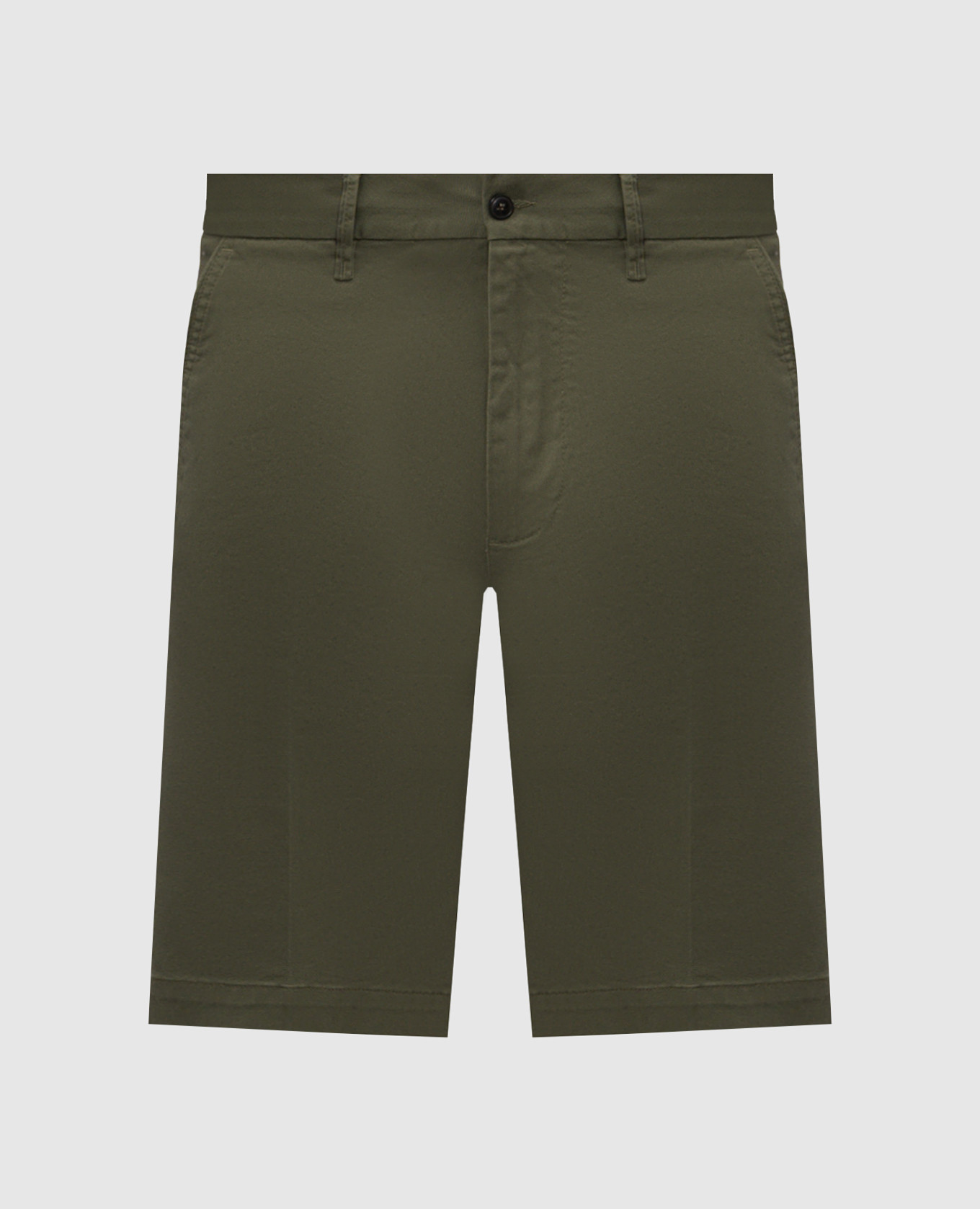 Khaki cotton shorts