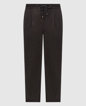 Brunello Cucinelli Brown wool pants M038PE1710