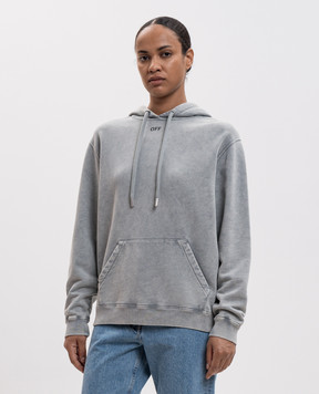 Off-White Gray hoodie with print 2FE00500T