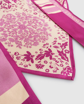 Twinset Pink silk bactus with floral print 261TO5150