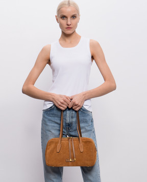 Gianni Chiarini Brown suede bag Aryna BS12219CMPL