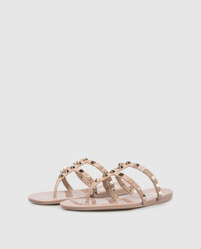 Valentino Beige Rockstud flip-flops 8W2S0T84PVS