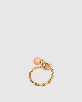 Bitossi Home Torchon napkin ring with pink beads LTS02506
