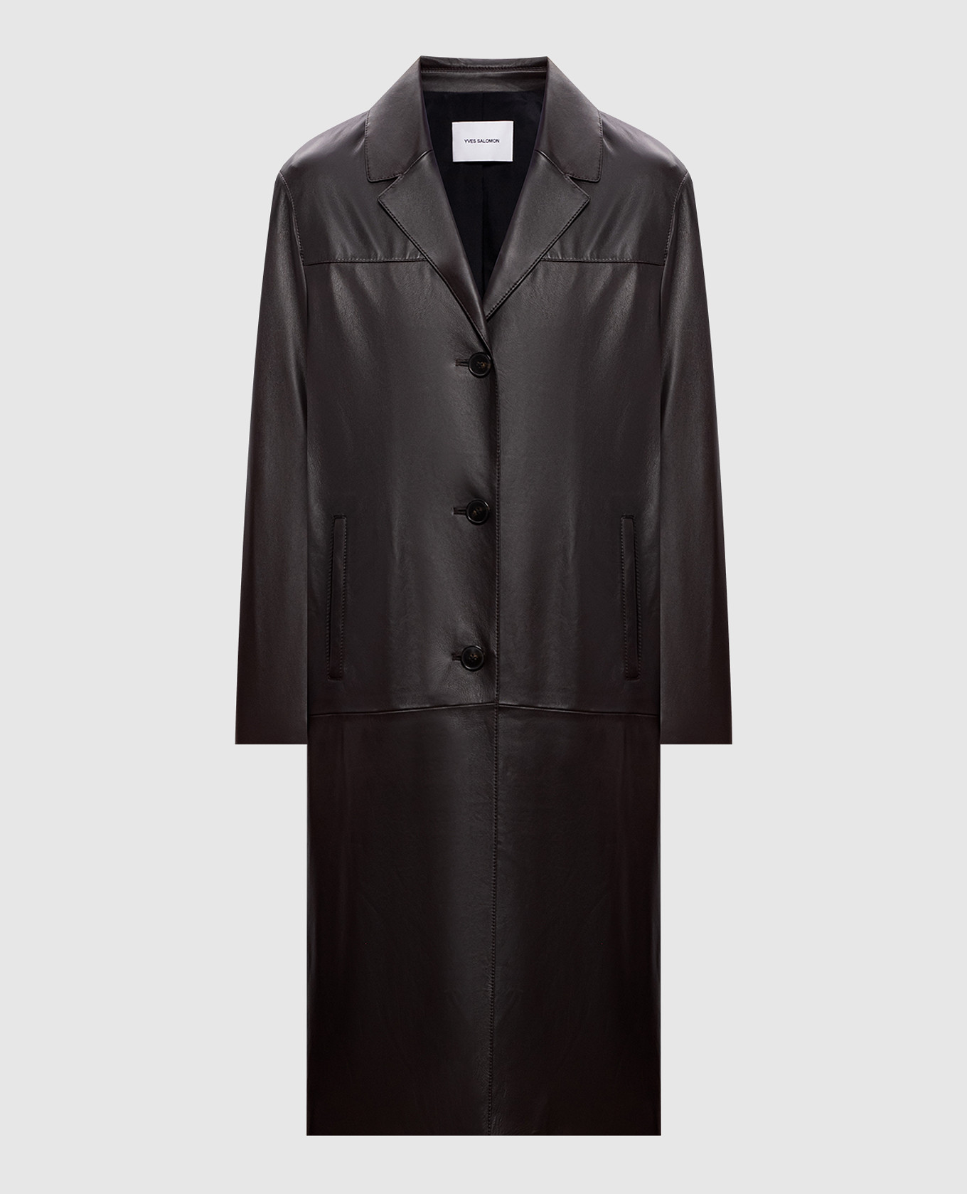 

Brown leather coat Yves Salomon