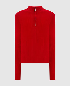 Max & Co Red wool jumper with logo MCOMOSCHEA