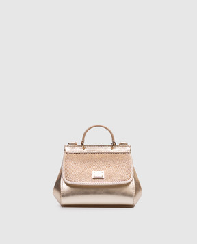 Dolce&Gabbana Children's golden bag Sicily with rhinestones EB0003A3G25
