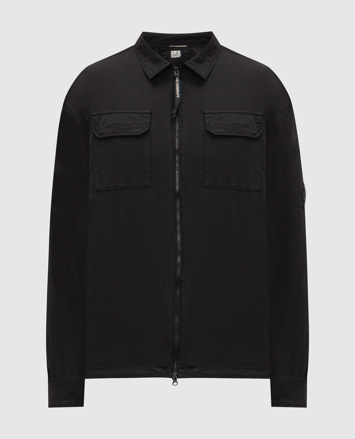 

Black zip-up shirt with logo C.P. Company