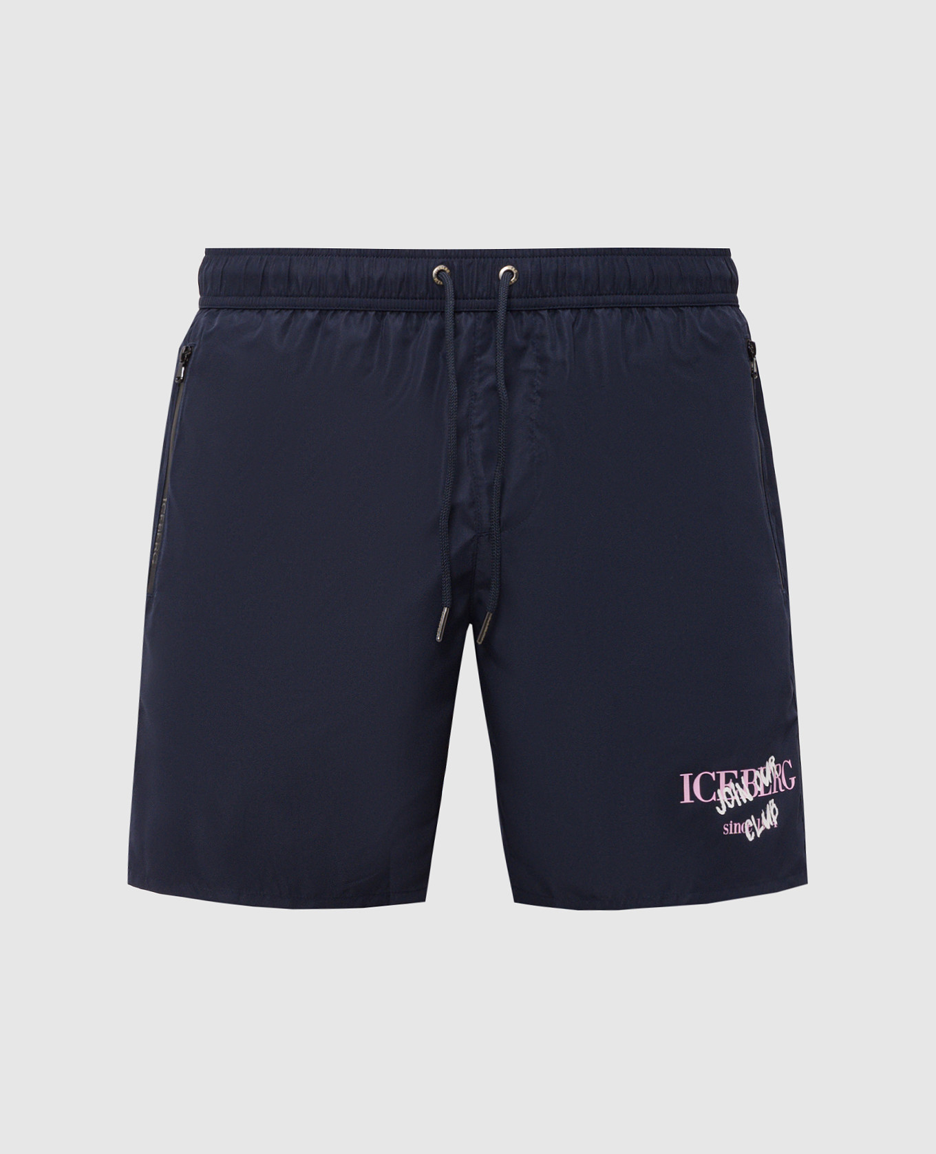 Blue logo print swim shorts