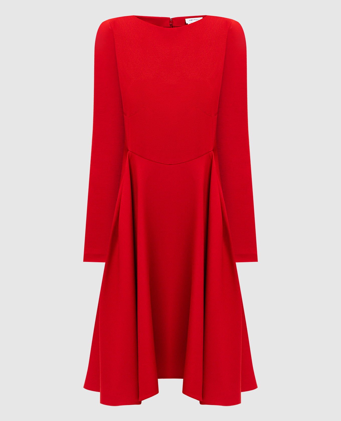 Red wool and silk dress Alexander McQueen