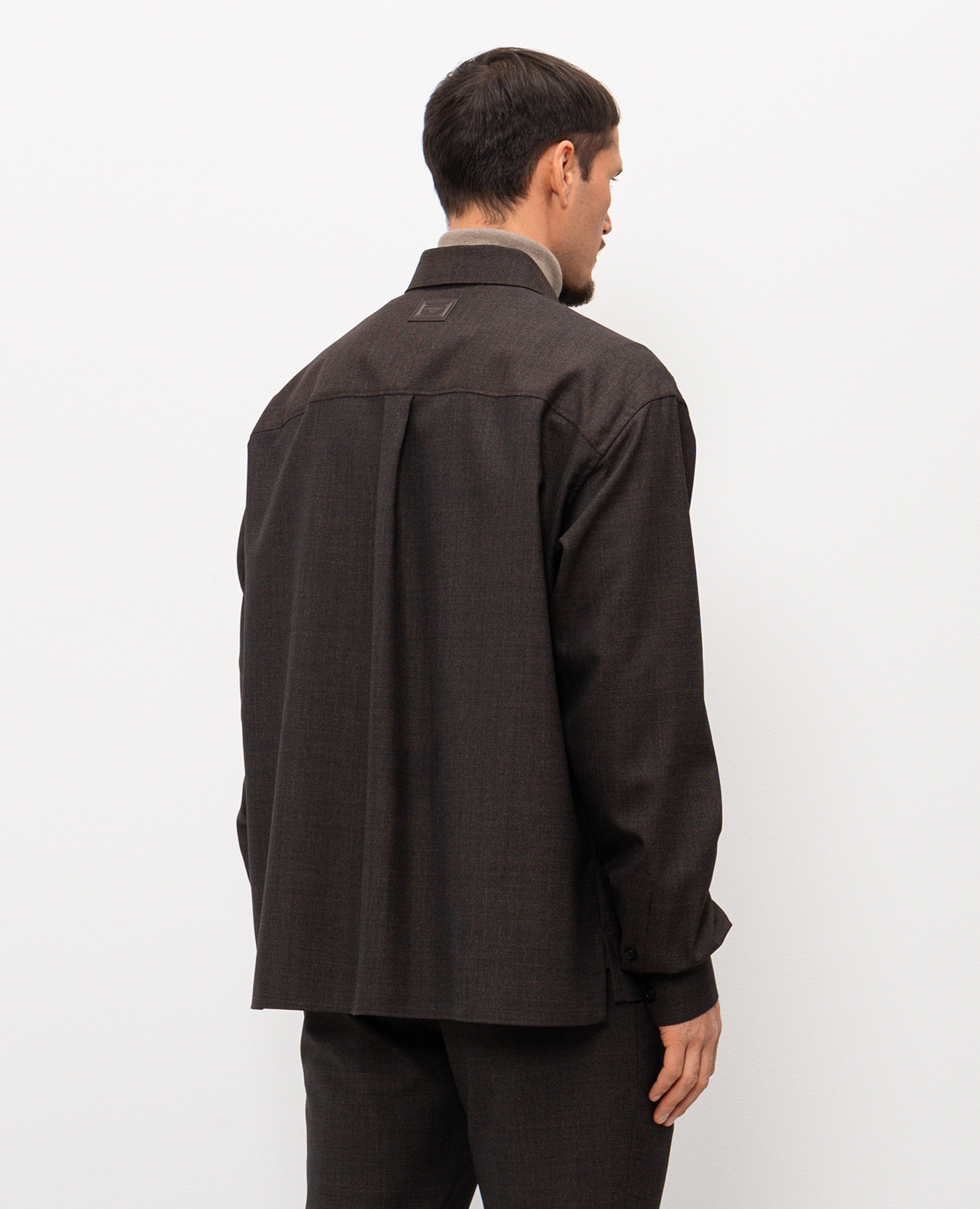 

Dark brown wool shirt Dolce&Gabbana