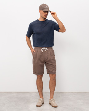 Cashmere&Whiskey Blue linen and silk T-shirt M54268085