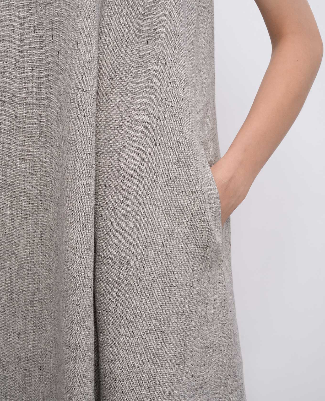 Gray linen dress Intoca 4