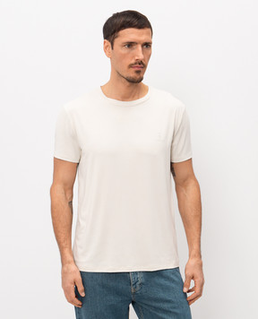 Trussardi Ivory T-shirt with logo print G0548000118NMTS09J03