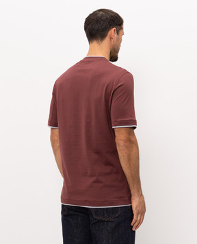 Brunello Cucinelli Burgundy T-shirt M0B137427