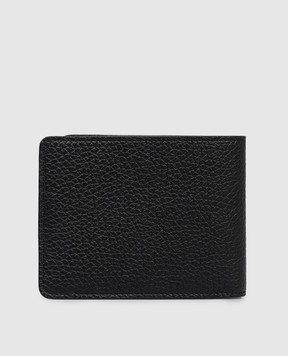 Stefano Ricci Black leather wallet with metal emblem PP301GUVD