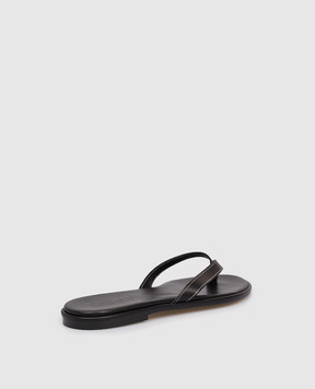 Aeyde Melody black leather flip-flops FSFDMR08FL191SS25800007