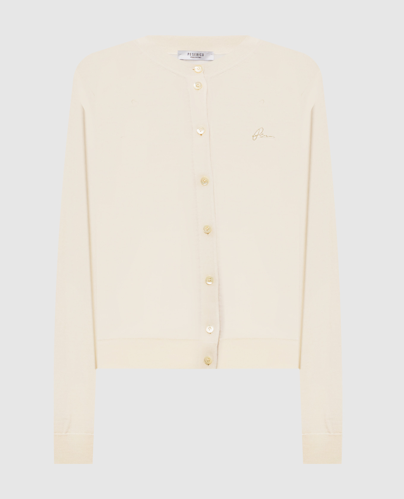 

Yellow merino wool cardigan Peserico