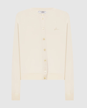 Peserico Yellow merino wool cardigan S99170F18K09169
