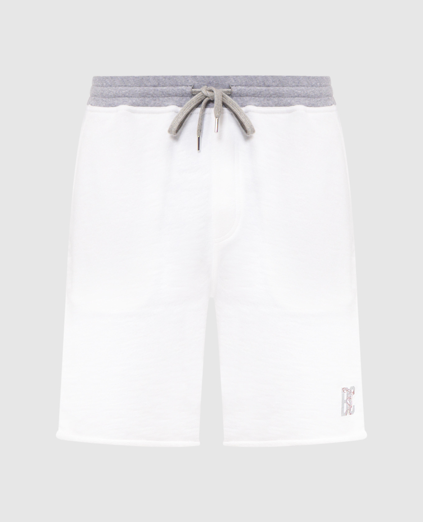 White shorts with monogram print