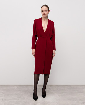 Jacob Lee Burgundy silk dress with a scent WD2005AW25NR