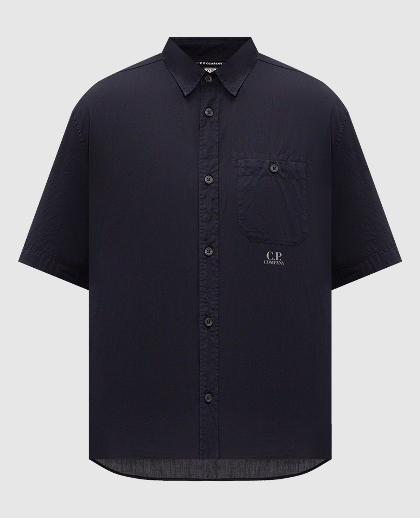 Blue short-sleeved shirt