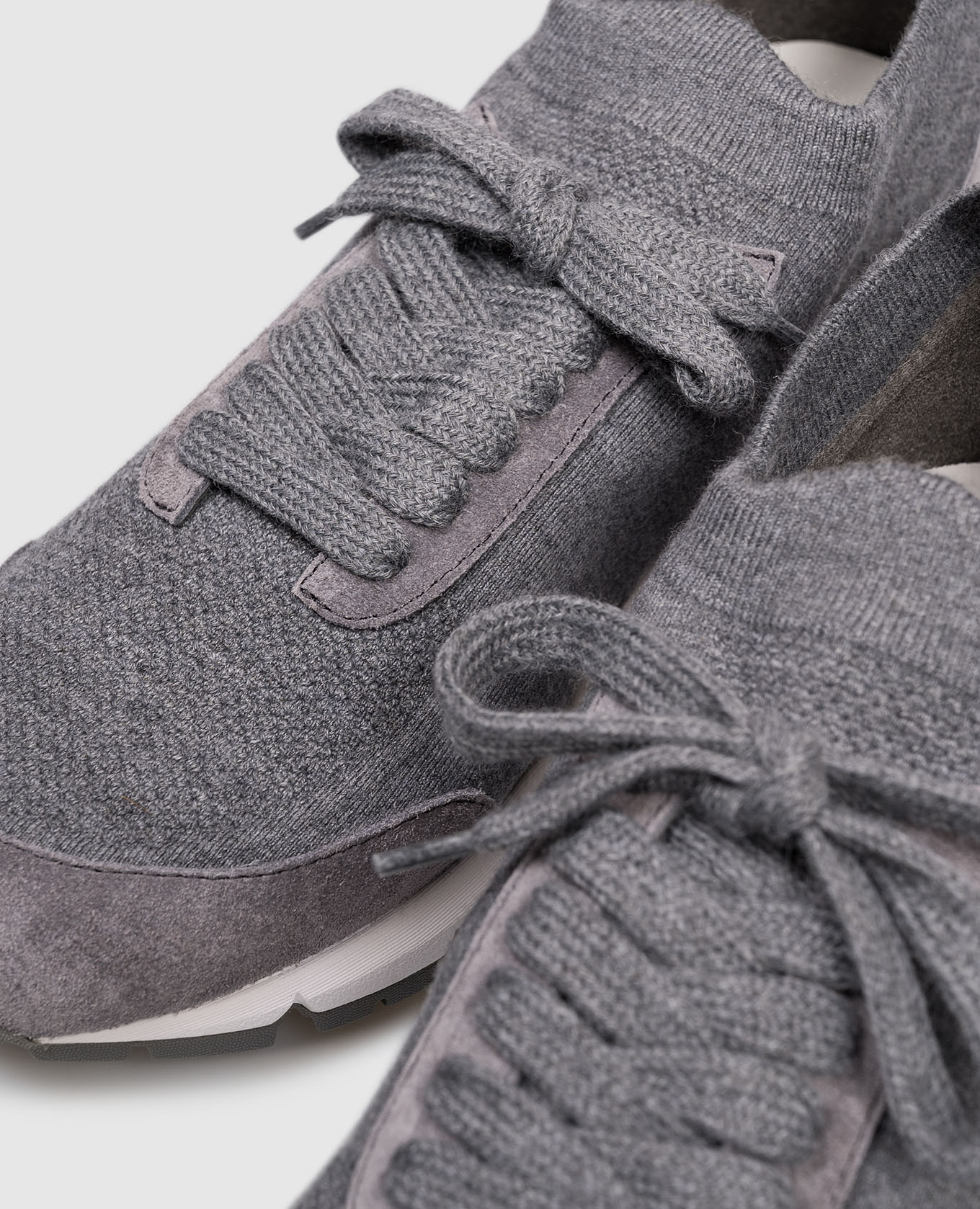 

Gray sneakers with wool Peserico, Grey