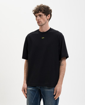 Off-White Black T-shirt with Dark Slime emblem 44MAA120S26J002
