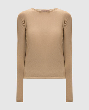 Twinset Beige top with drape 261TP3351