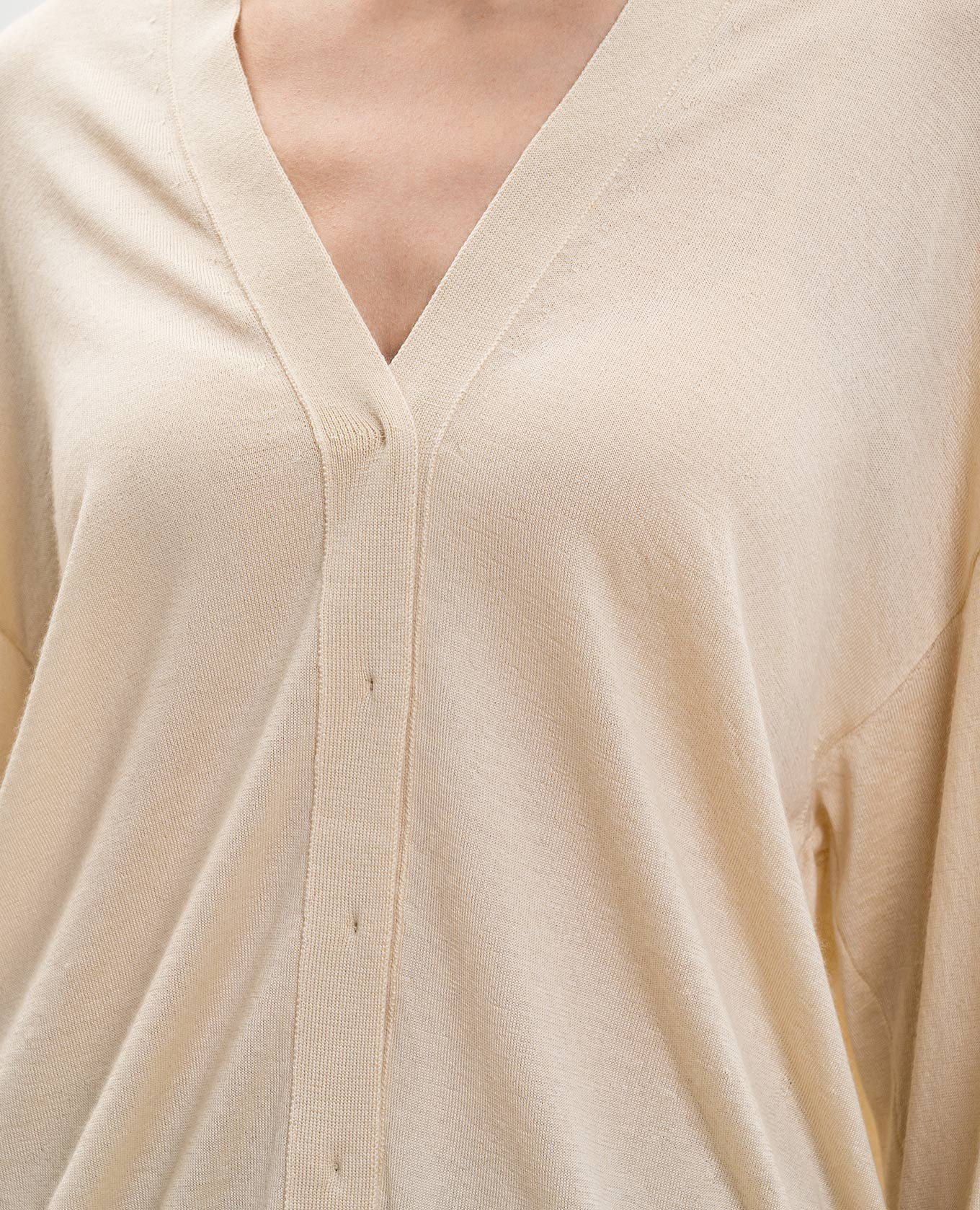 

Beige cashmere and silk cardigan BOBOUTIC