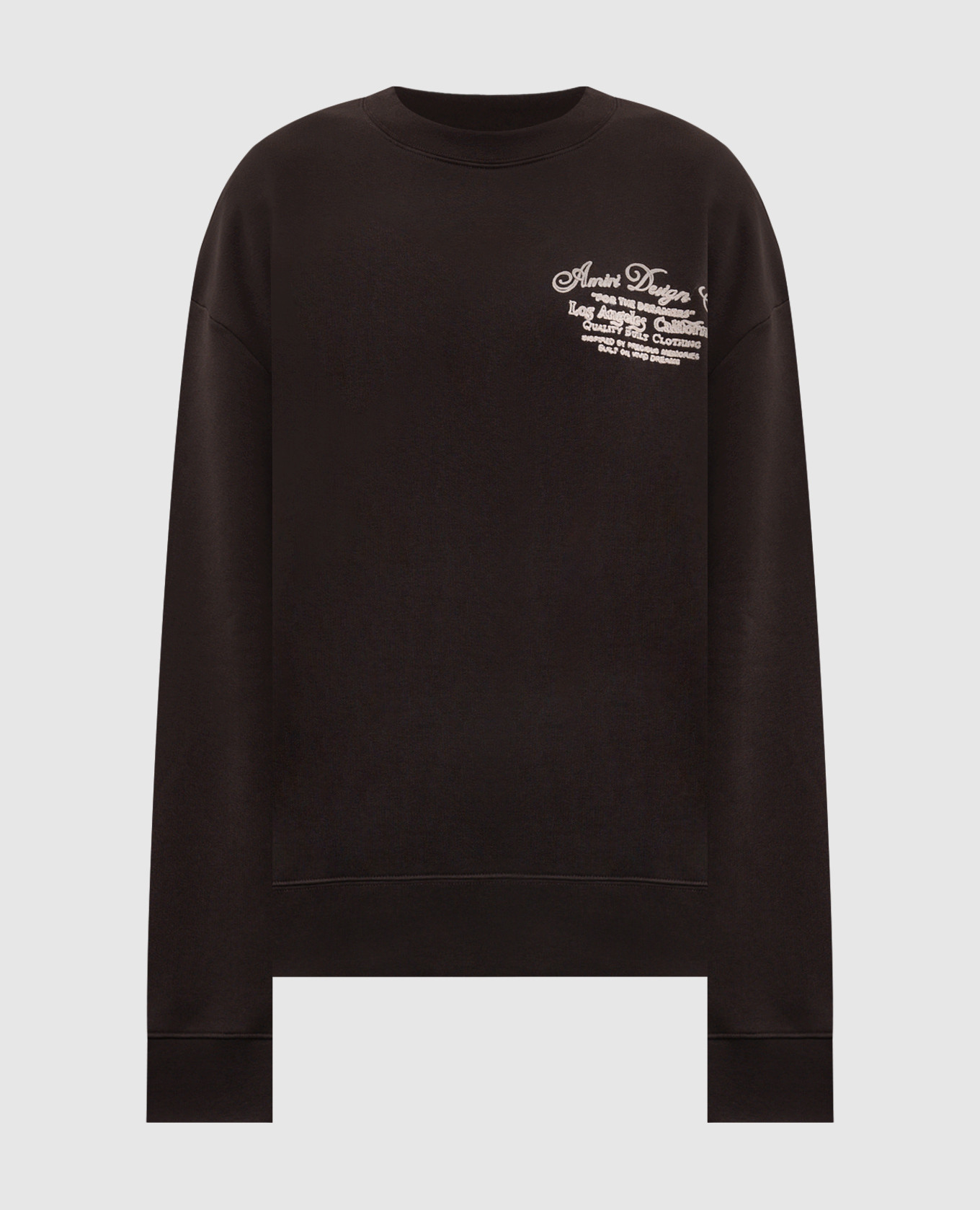 Brown sweatshirt with branded embroidery AMIRI