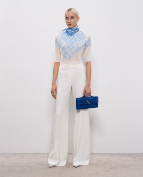 Ermanno Scervino White top with embroidery D485L336RLJY