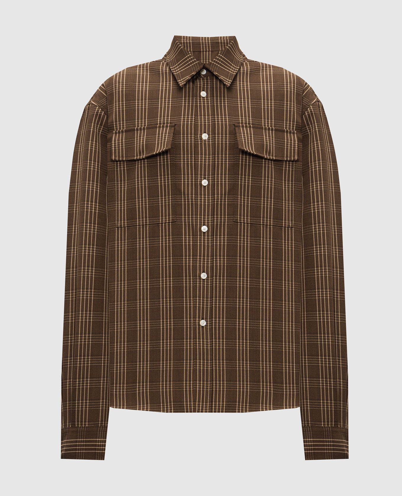 Brown checkered shirt Ami Paris