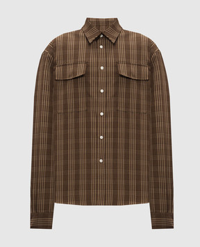 Ami Paris Brown checkered shirt HSH871WV0221