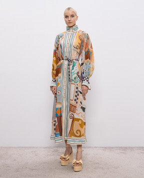 Alemais Michelle shirt dress in abstract print 6288D