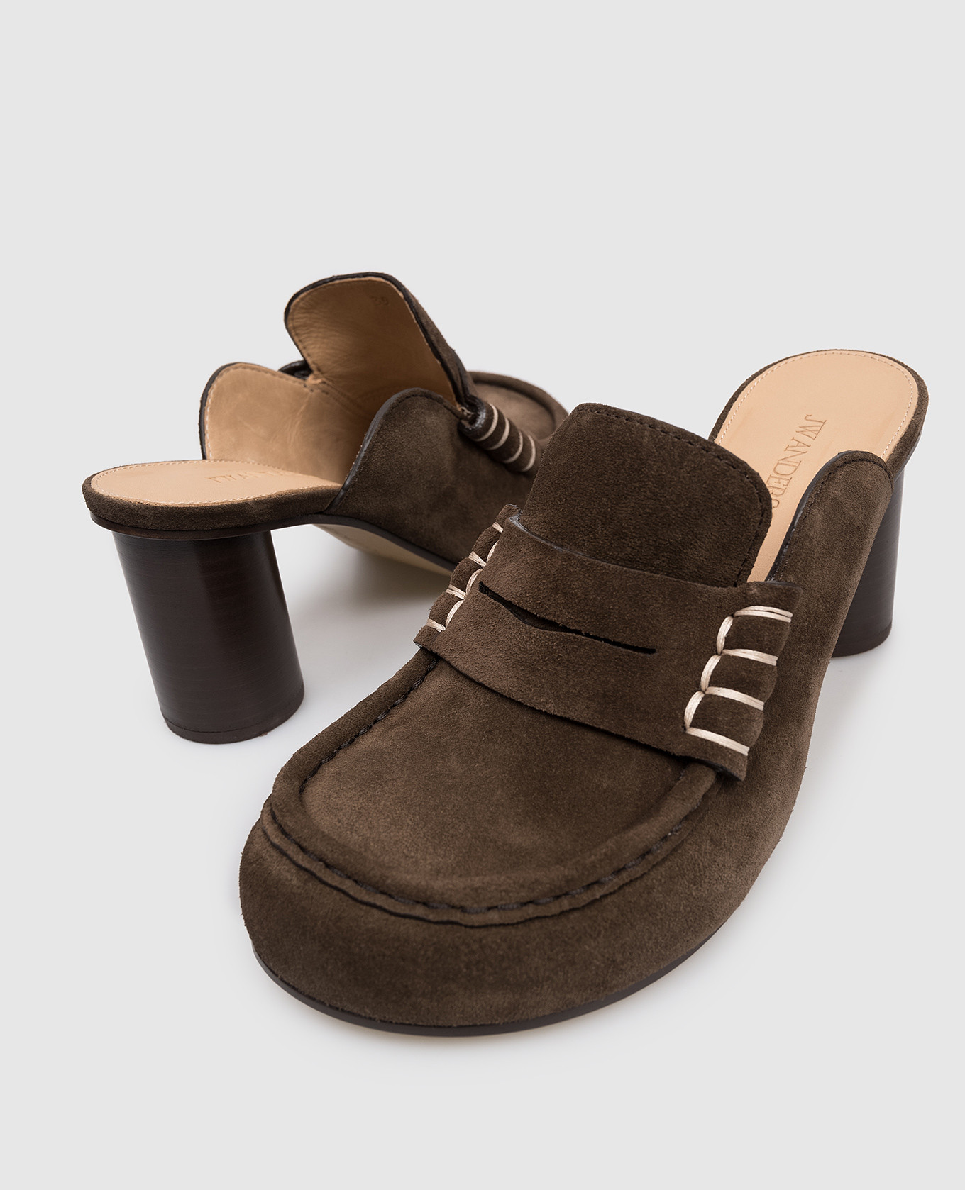 

Brown Suede Loafer Mules JW Anderson