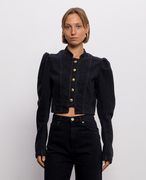 Twinset Black cropped denim jacket 262TP2520