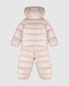 Moncler ENFANT Deidre beige children's down set with jumpsuit and down jacket L29511F00001597YX