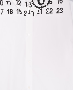 Maison Margiela MM6 Children's white shirt with logo print M60943MM014