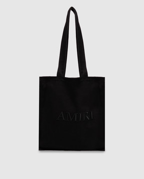 AMIRI Black shopper with logo embroidery AMHABA1060