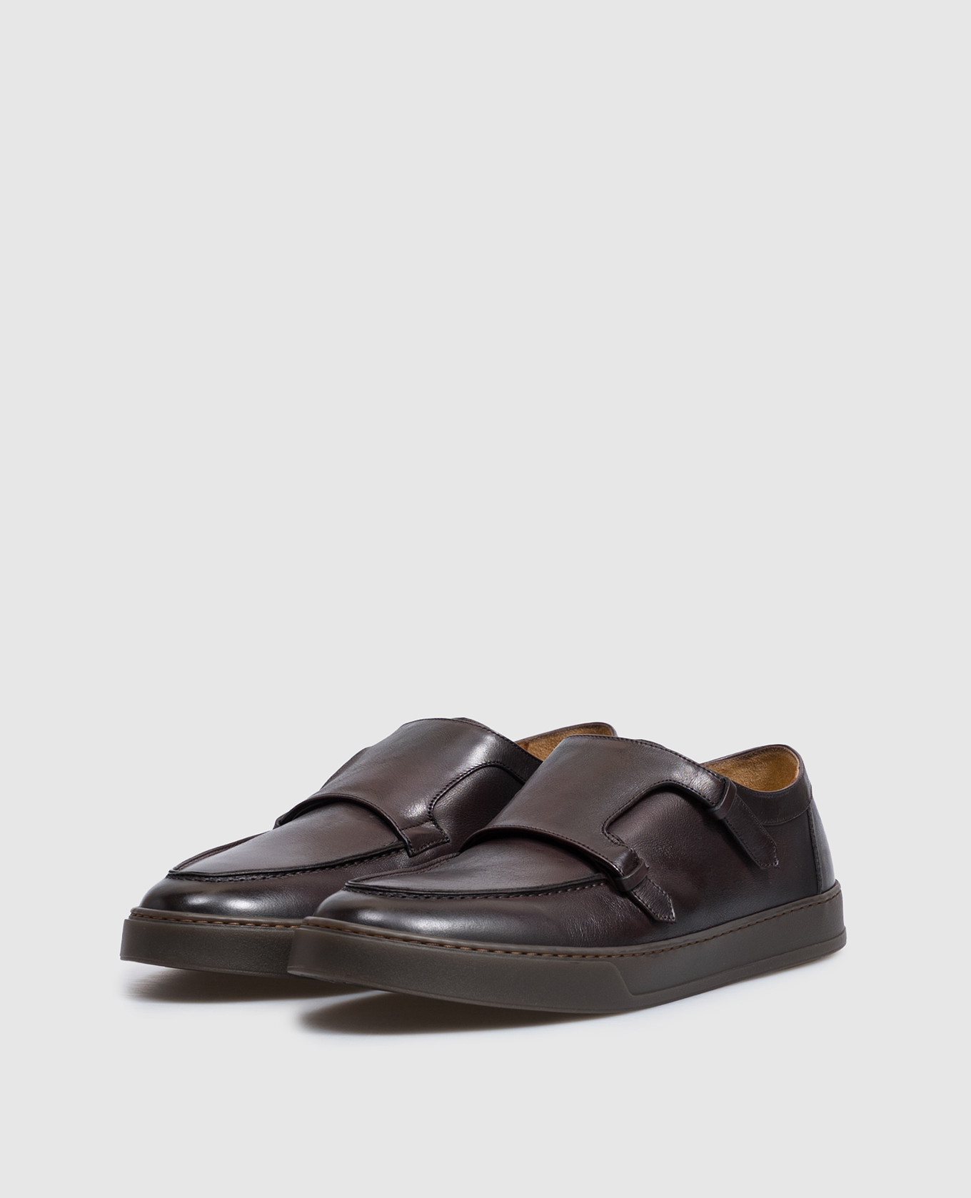 Brown leather monks Doucal's 2