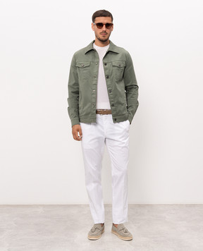 Stefano Ricci White pants with logo patch M1T5100126CTEA2S