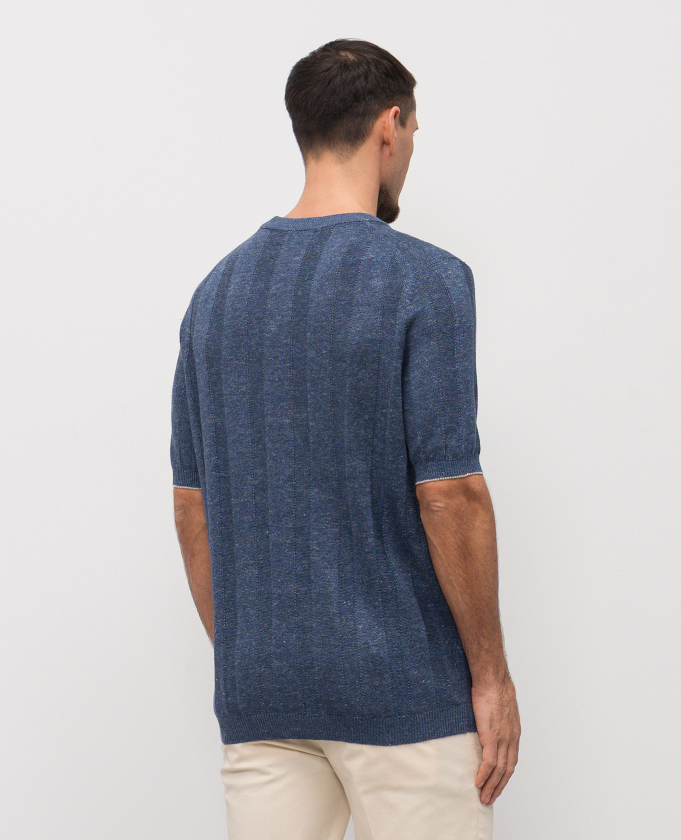 

Blue linen t-shirt Brunello Cucinelli