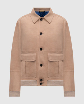 Stefano Ricci Beige leather jacket M7J6100270MKOTG