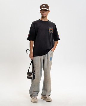AMIRI Blue Baggy Jeans with Vintage Effect AMBMJE1012