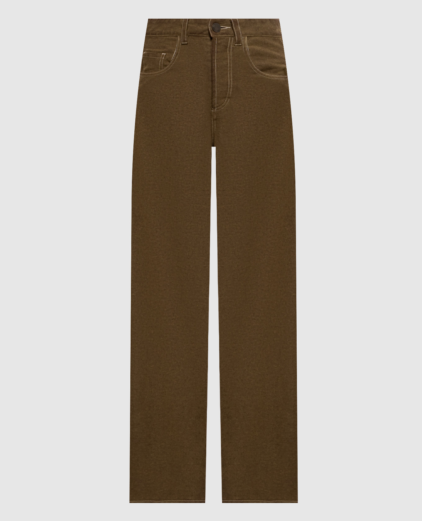 Khaki pants with wool