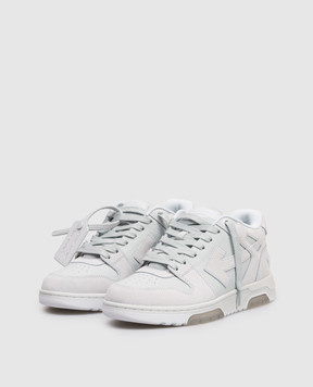 Off-White Out Of Office blue suede sneakers OWIA259S26LEA004