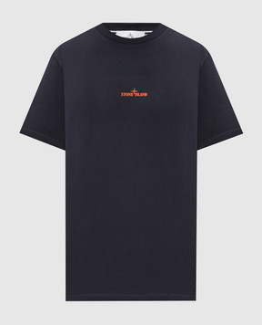 Stone Island Navy blue printed T-shirt L2S152100001S0534