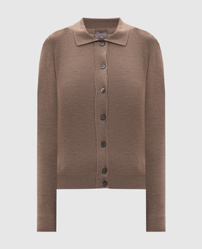 Marco Pescarolo Beige wool cardigan AURAD54M01